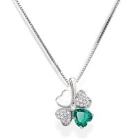 Collana Amen Donna Quadricuore in Argento Zircone CLPQUBV - CLPQUBV